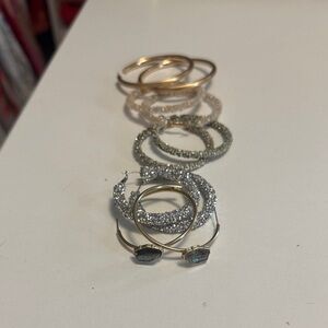 Source Unknown Gold and Silver Hoop Earrings Collection